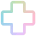 Rainbow icon of medical cross