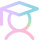 Rainbow student icon.